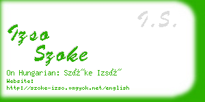 izso szoke business card